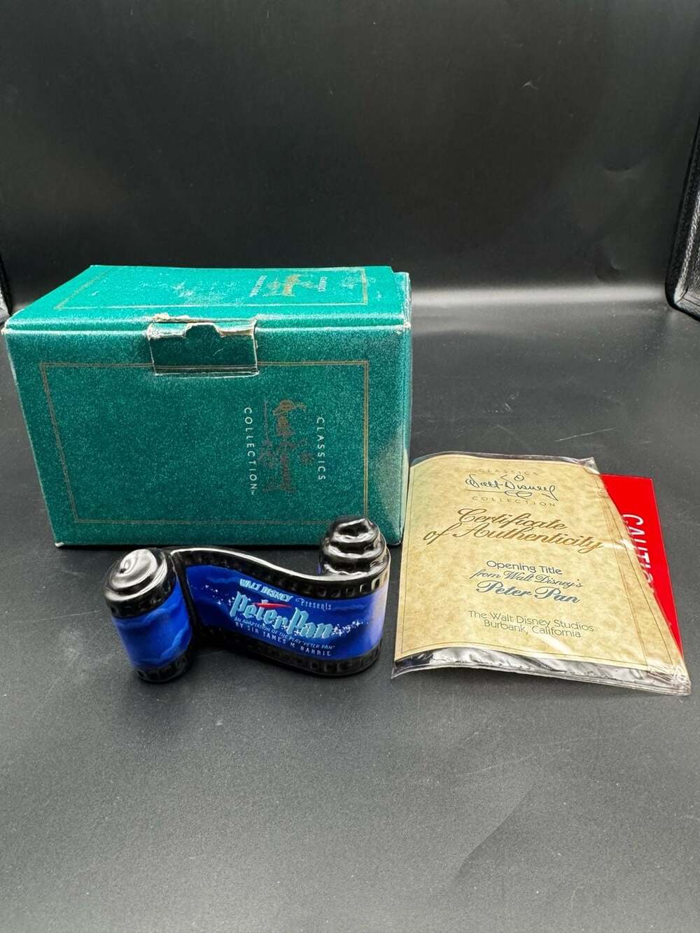 Walt Disney Classics Collection Peter Pan Opening Title Figurine with Box & COA